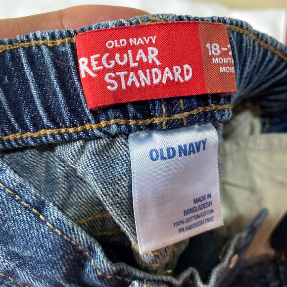 Old Navy ❤️ Kid's 100% Cotton Straight Leg Jean Size 18-24 Months (PRE-LOVED) - Picture 6 of 7